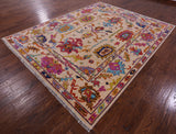 Turkish Oushak Hand Knotted Wool Rug - 8' 0" X 10' 2" - Golden Nile