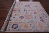 Ivory Turkish Oushak Hand Knotted Wool Rug - 8' 4" X 9' 11" - Golden Nile