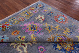 Grey Turkish Oushak Hand Knotted Wool Rug - 8' 1" X 9' 11" - Golden Nile