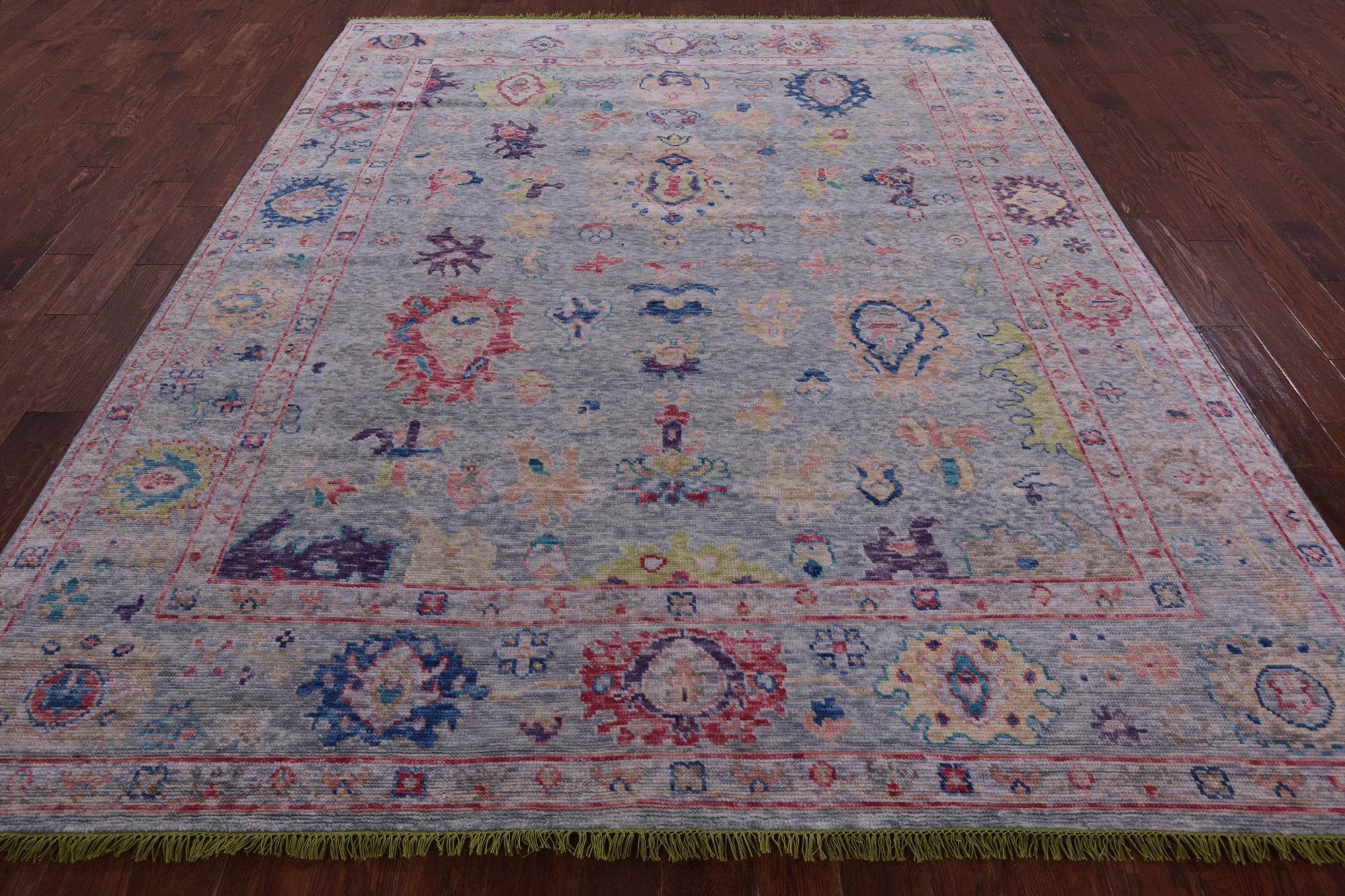Grey Turkish Oushak Hand Knotted Wool Rug - 8' 3" X 10' 2" - Golden Nile