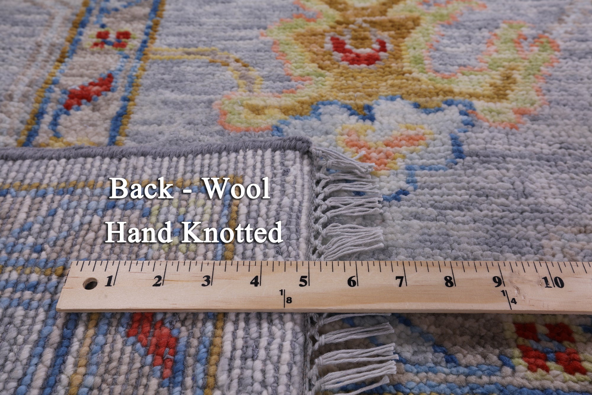 Grey Turkish Oushak Hand Knotted Wool Rug - 8' 4" X 9' 9" - Golden Nile