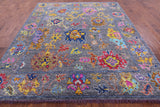 Grey Turkish Oushak Hand Knotted Wool Rug - 8' 4" X 10' 1" - Golden Nile