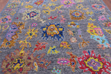 Grey Turkish Oushak Hand Knotted Wool Rug - 8' 4" X 10' 1" - Golden Nile