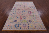 Turkish Oushak Hand Knotted Wool Rug - 5' 11" X 9' 0" - Golden Nile