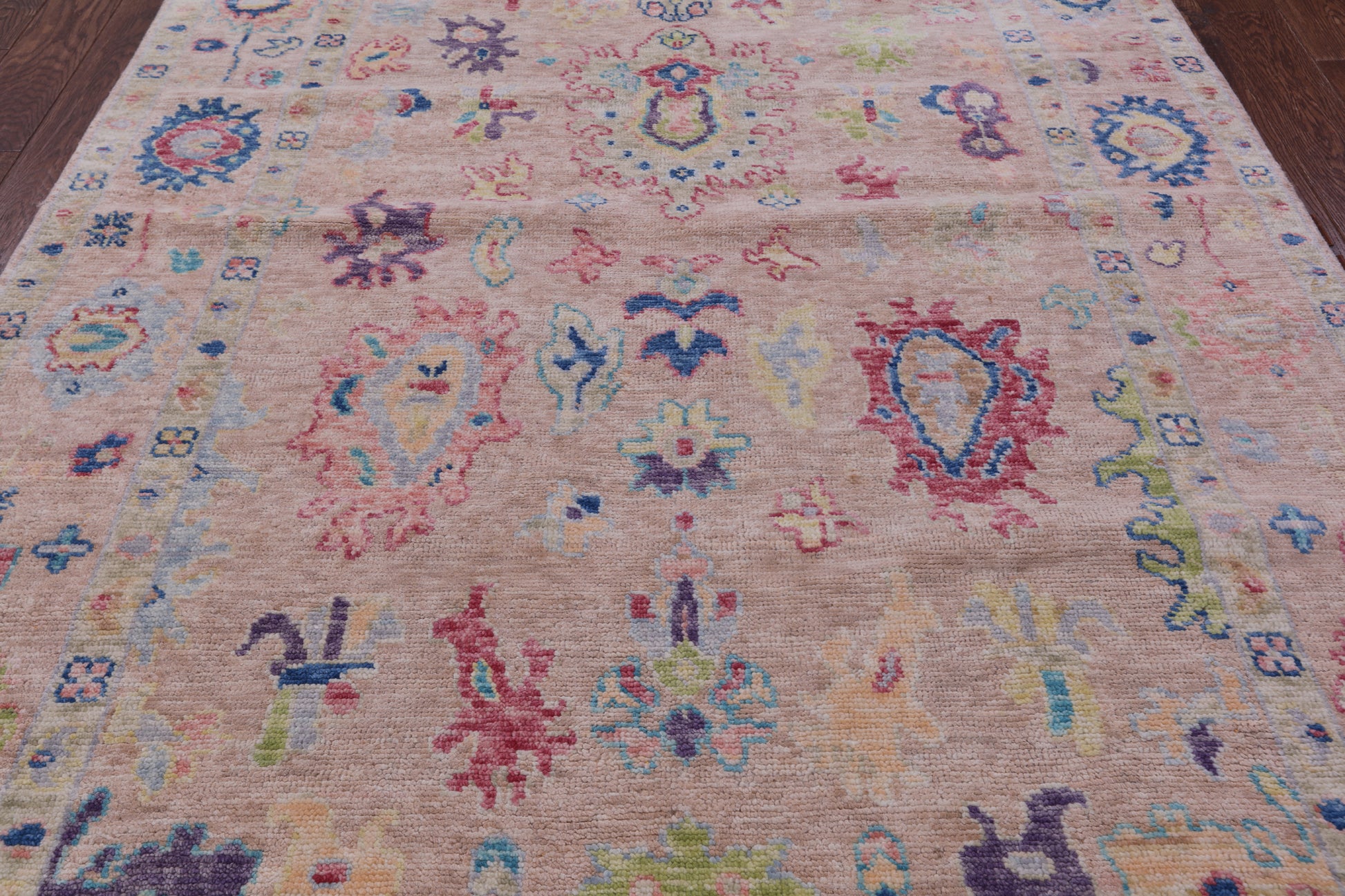 Turkish Oushak Hand Knotted Wool Rug - 5' 11" X 9' 0" - Golden Nile