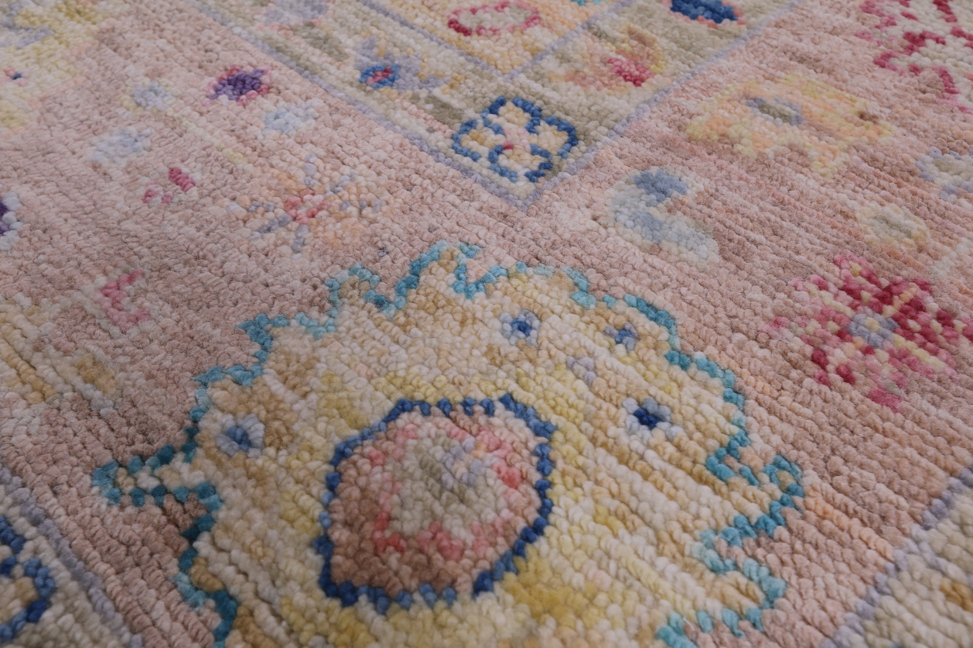 Turkish Oushak Hand Knotted Wool Rug - 5' 11" X 9' 0" - Golden Nile