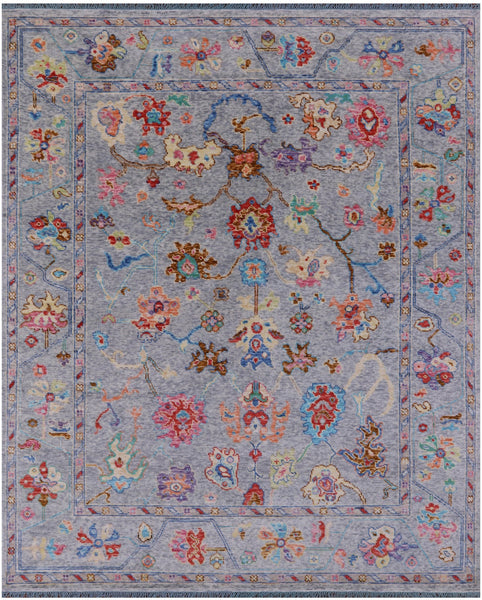 Grey Turkish Oushak Handmade Wool Rug - 8' 1" X 10' 0" - Golden Nile