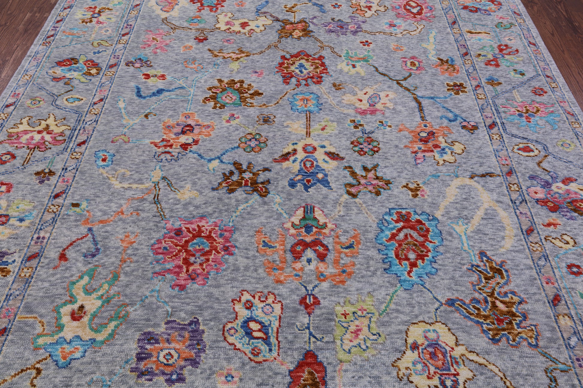 Grey Turkish Oushak Handmade Wool Rug - 8' 1" X 10' 0" - Golden Nile