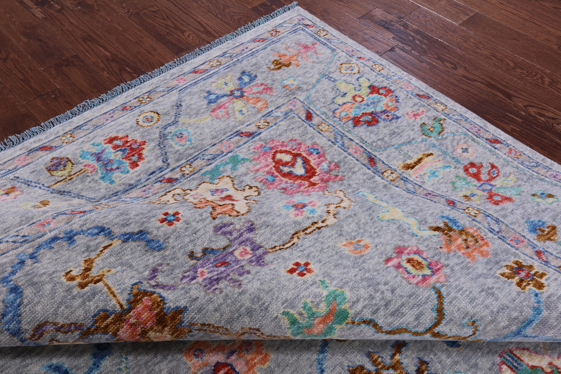 Grey Turkish Oushak Handmade Wool Rug - 8' 1" X 10' 0" - Golden Nile