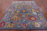 Grey Turkish Oushak Hand Knotted Wool Rug - 8' 5" X 9' 10" - Golden Nile