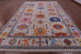 Grey Turkish Oushak Hand Knotted Wool Rug - 10' 2" X 13' 11" - Golden Nile