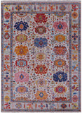 Grey Turkish Oushak Hand Knotted Wool Rug - 10' 2" X 13' 11" - Golden Nile