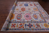 Grey Turkish Oushak Hand Knotted Wool Rug - 10' 2" X 13' 11" - Golden Nile