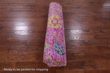 Pink Square Turkish Oushak Hand Knotted Wool Rug - 9' 1" X 9' 1" - Golden Nile