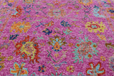 Pink Square Turkish Oushak Hand Knotted Wool Rug - 9' 1" X 9' 1" - Golden Nile