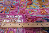 Pink Square Turkish Oushak Hand Knotted Wool Rug - 9' 1" X 9' 1" - Golden Nile