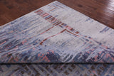 Abstract Contemporary Hand Knotted Wool & Silk Rug - 12' 1" X 15' 2" - Golden Nile