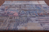 Abstract Contemporary Hand Knotted Wool & Silk Rug - 12' 1" X 15' 2" - Golden Nile