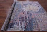 Abstract Contemporary Hand Knotted Wool & Silk Rug - 9' 11" X 14' 1" - Golden Nile