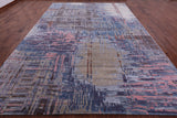 Abstract Contemporary Hand Knotted Wool & Silk Rug - 9' 11" X 14' 1" - Golden Nile