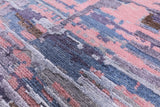Abstract Contemporary Hand Knotted Wool & Silk Rug - 9' 11" X 14' 1" - Golden Nile