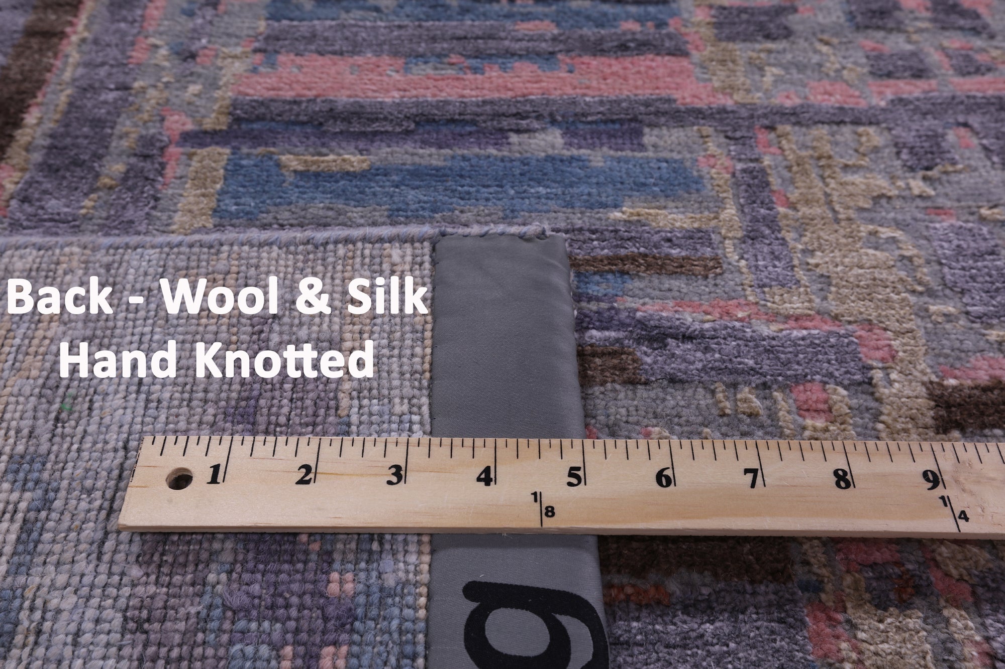 Abstract Contemporary Hand Knotted Wool & Silk Rug - 9' 11" X 14' 1" - Golden Nile
