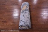 Abstract Contemporary Hand Knotted Wool & Silk Rug - 9' 0" X 12' 0" - Golden Nile
