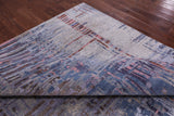 Abstract Contemporary Hand Knotted Wool & Silk Rug - 9' 0" X 12' 1" - Golden Nile