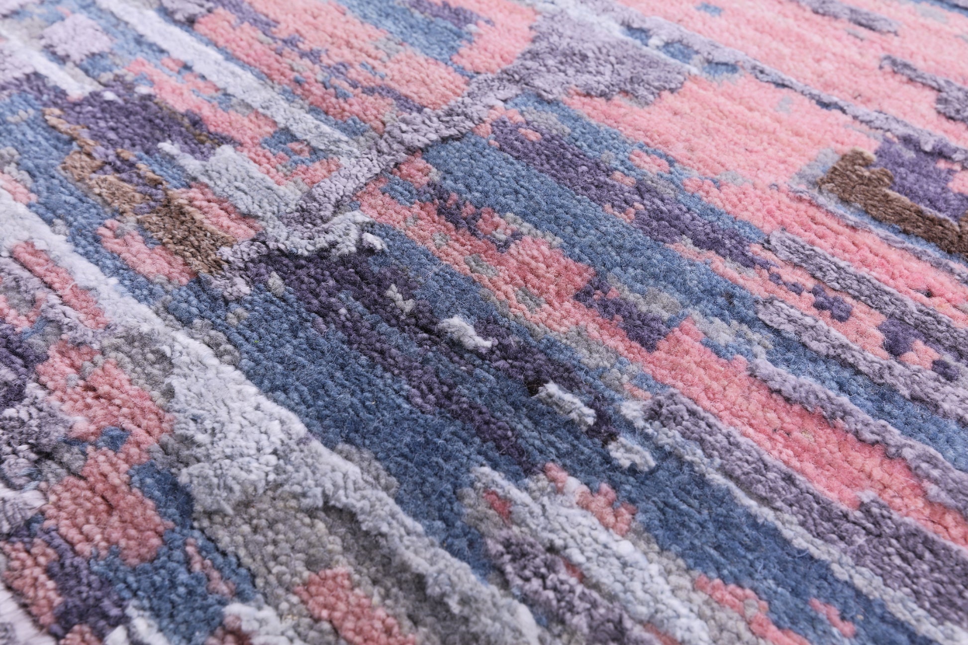 Abstract Contemporary Hand Knotted Wool & Silk Rug - 9' 0" X 12' 1" - Golden Nile