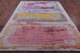 Abstract Contemporary Handmade Wool & Silk Rug - 7' 11" X 10' 1" - Golden Nile