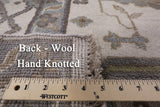 Ivory Turkish Oushak Hand Knotted Wool Area Rug - 8' 2" X 9' 8" - Golden Nile