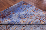 Abstract Contemporary Hand Knotted Wool & Silk Rug - 7' 11" X 9' 9" - Golden Nile