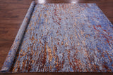 Abstract Contemporary Hand Knotted Wool & Silk Rug - 7' 11" X 9' 9" - Golden Nile
