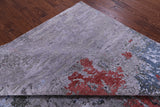 Abstract Contemporary Hand Knotted Wool & Silk Rug - 7' 11" X 10' 0" - Golden Nile
