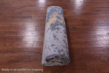 Abstract Contemporary Hand Knotted Wool & Silk Rug - 7' 1" X 10' 2" - Golden Nile