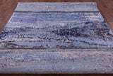 Abstract Contemporary Hand Knotted Wool & Silk Rug - 7' 11" X 10' 2" - Golden Nile