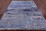 Abstract Contemporary Hand Knotted Wool & Silk Rug - 7' 11" X 10' 2" - Golden Nile