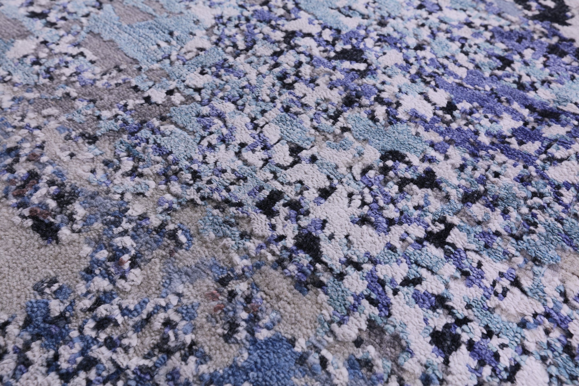 Abstract Contemporary Hand Knotted Wool & Silk Rug - 7' 11" X 10' 2" - Golden Nile