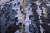 Round Contemporary Hand Knotted Wool & Silk Rug - 10' 0" X 10' 0" - Golden Nile