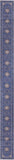 Blue Persian Nain Hand Knotted Wool & Silk Runner Rug - 2' 7" X 29' 9" - Golden Nile