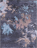 Abstract Modern Hand Knotted Wool & Silk Rug - 9' 1" X 12' 0" - Golden Nile