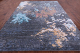 Abstract Modern Hand Knotted Wool & Silk Rug - 9' 1" X 12' 0" - Golden Nile