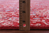 Red Contemporary Hand Knotted Wool & Silk Rug - 7' 10" X 10' 5" - Golden Nile