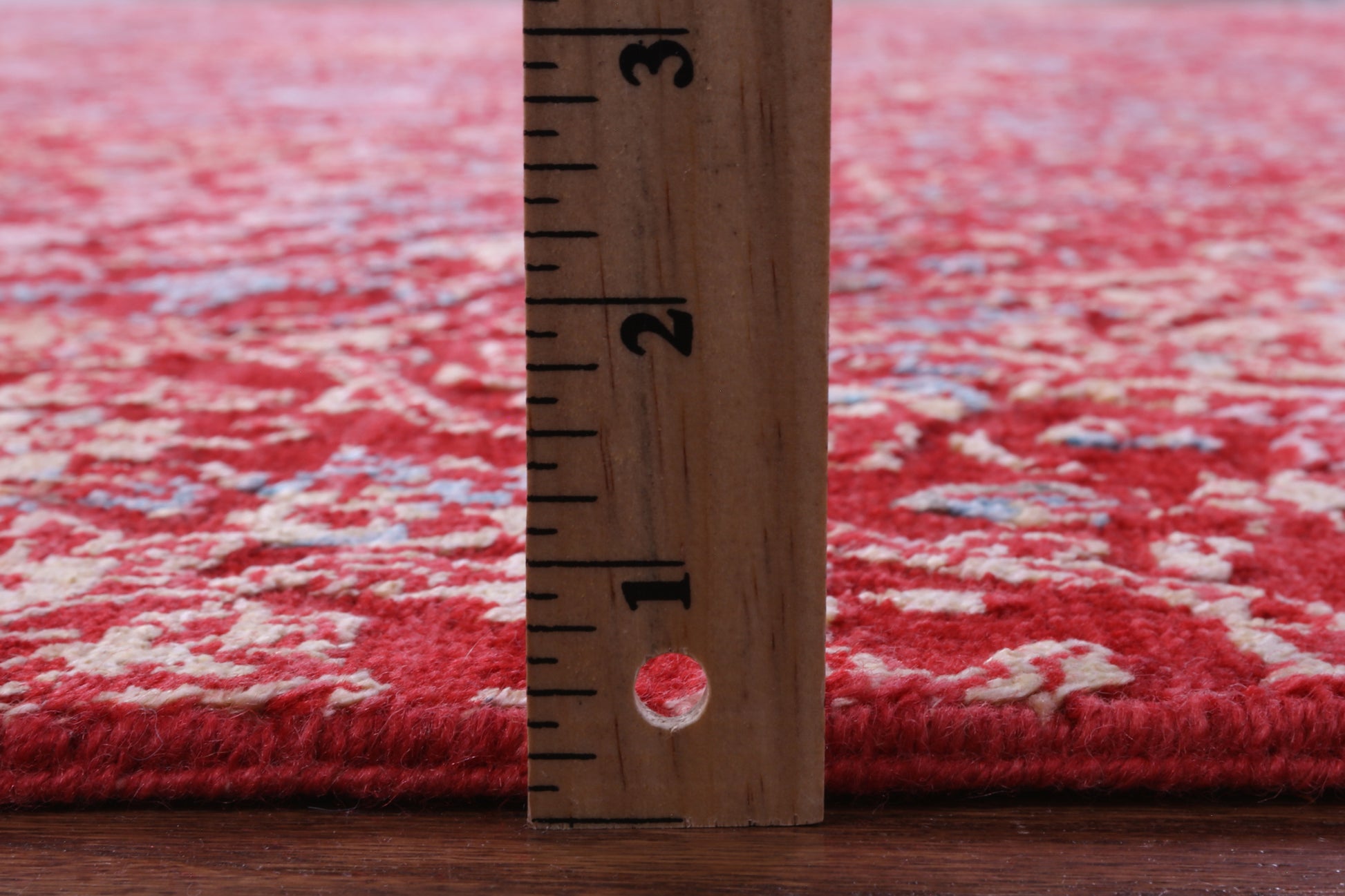 Red Contemporary Hand Knotted Wool & Silk Rug - 7' 10" X 10' 5" - Golden Nile