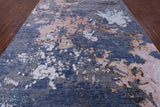 Contemporary Hand Knotted Wool & Silk Rug - 9' 0" X 11' 11" - Golden Nile