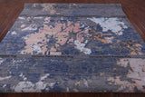 Contemporary Hand Knotted Wool & Silk Rug - 9' 0" X 11' 11" - Golden Nile