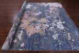 Contemporary Hand Knotted Wool & Silk Rug - 9' 0" X 11' 11" - Golden Nile
