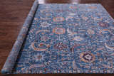 Blue Persian Hand Knotted Wool & Silk Rug - 8' 2" X 10' 5" - Golden Nile
