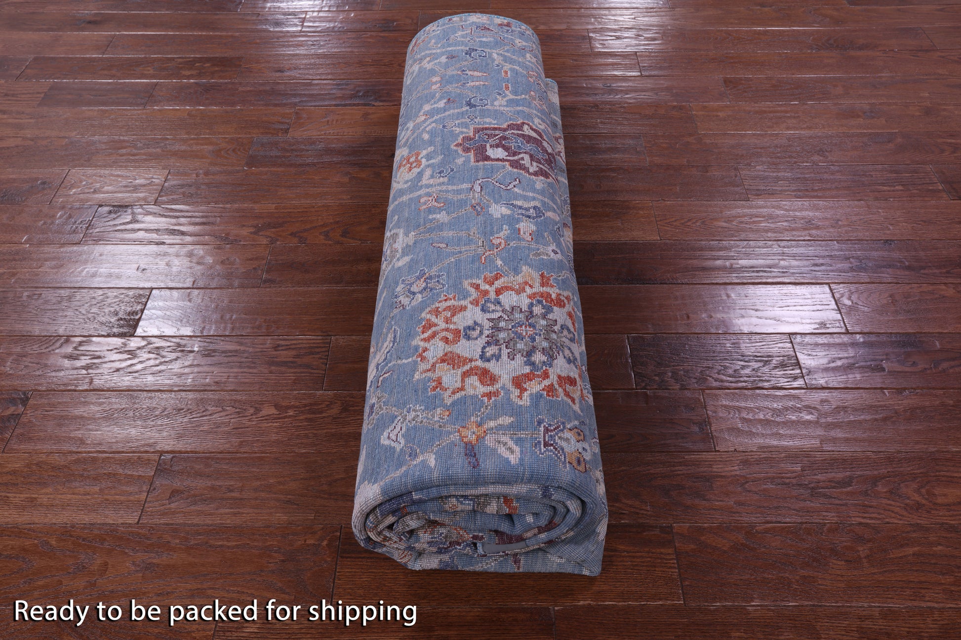 Blue Persian Hand Knotted Wool & Silk Rug - 8' 2" X 10' 5" - Golden Nile