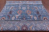 Blue Persian Hand Knotted Wool & Silk Rug - 8' 2" X 10' 5" - Golden Nile